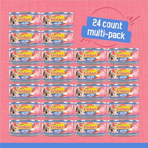 Purina Friskies Shreds With Salmon in Sauce Wet Cat Food - (Pack of 24) 5.5 oz. Cans