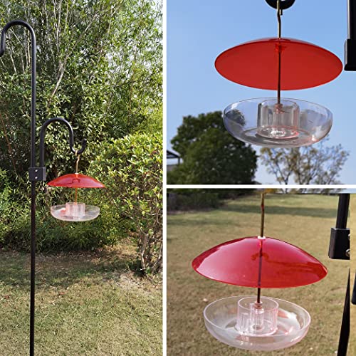 8" Mini Weather Guard for Bird Feeder - Small Protective Dome Cover Against Rain/Snow/Sun - Red Dia. 20CM
