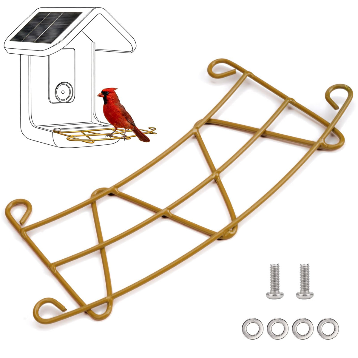 Perch Extender for Bird Buddy Smart Bird Feeders, Durable BirdBuddy Add-on Accessory in Metal