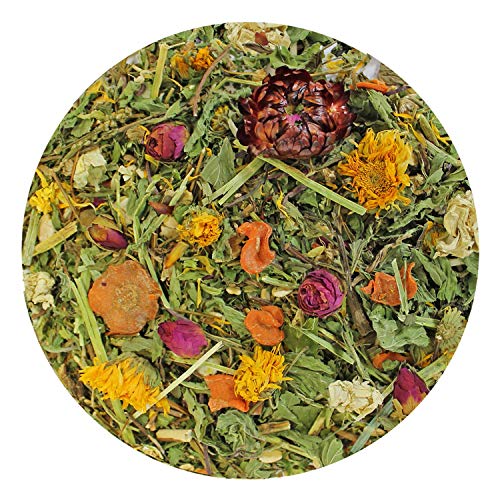 Exotic Nutrition Pasture Plus+ Salad Essentials - Healthy Natural High-Fiber Dried Flower & Herb Treat - Guinea Pigs, Rabbits, Chinchillas, Prairie