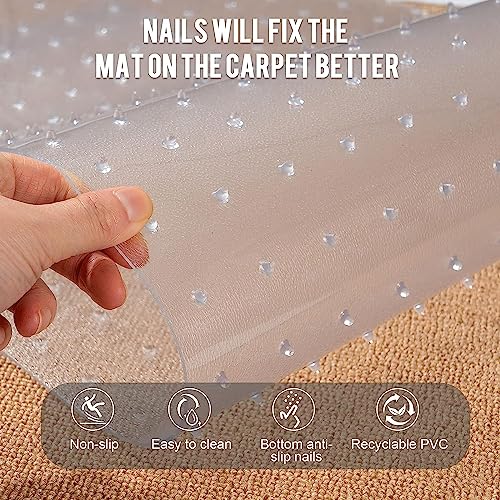 Uross Carpet Protector for Pets - Cat Scratch Guard Mat, Anti Scratch Under Door Guard, Easy to Cut Plastic, 3.6FT
