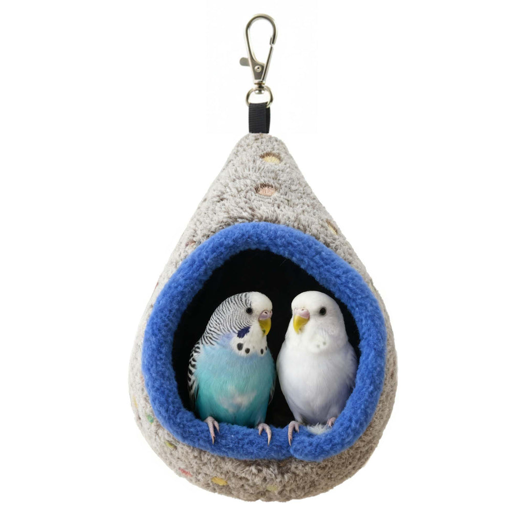 Bird Parrot Nest Hammock for Parakeet Conure Lovebird Small Animal Hamster Sugar Glider Hanging Bed Hideout House (S(Length:6.2inch), Gray)