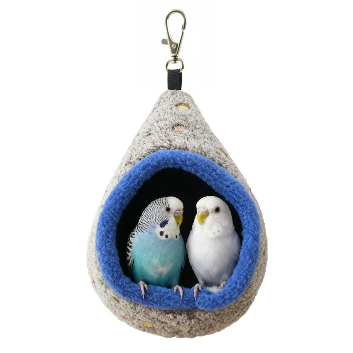 Bird Parrot Nest Hammock for Parakeet Conure Lovebird Small Animal Hamster Sugar Glider Hanging Bed Hideout House (S(Length:6.2inch), Gray)