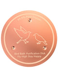 CNARIO Copper Disk for Bird Baths, Bird Baths 99.99% Pure Copper Cleaning Disk, Safe Natural Solution, 0.6mm Thick with Stable Triple-Point Support
