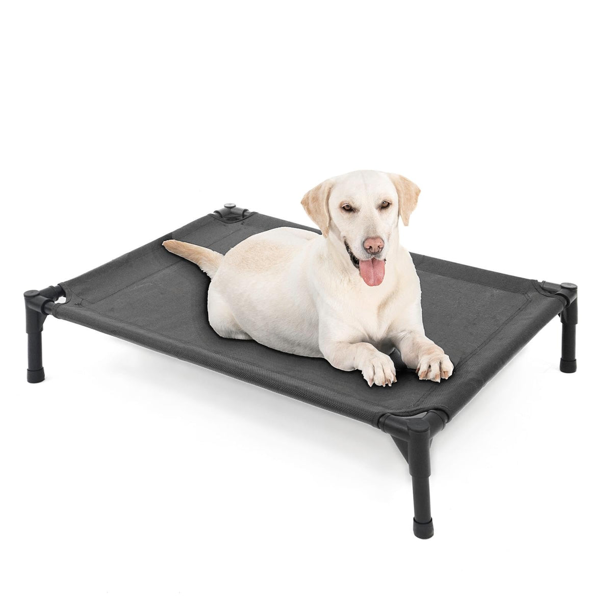Garnpet Elevated Dog Bed for Large Dogs, Raised Dog Cot Fits Up to 120 LBs, Heavy Duty Pet Cots with Durable Supportive Teslin Recyclable Washable
