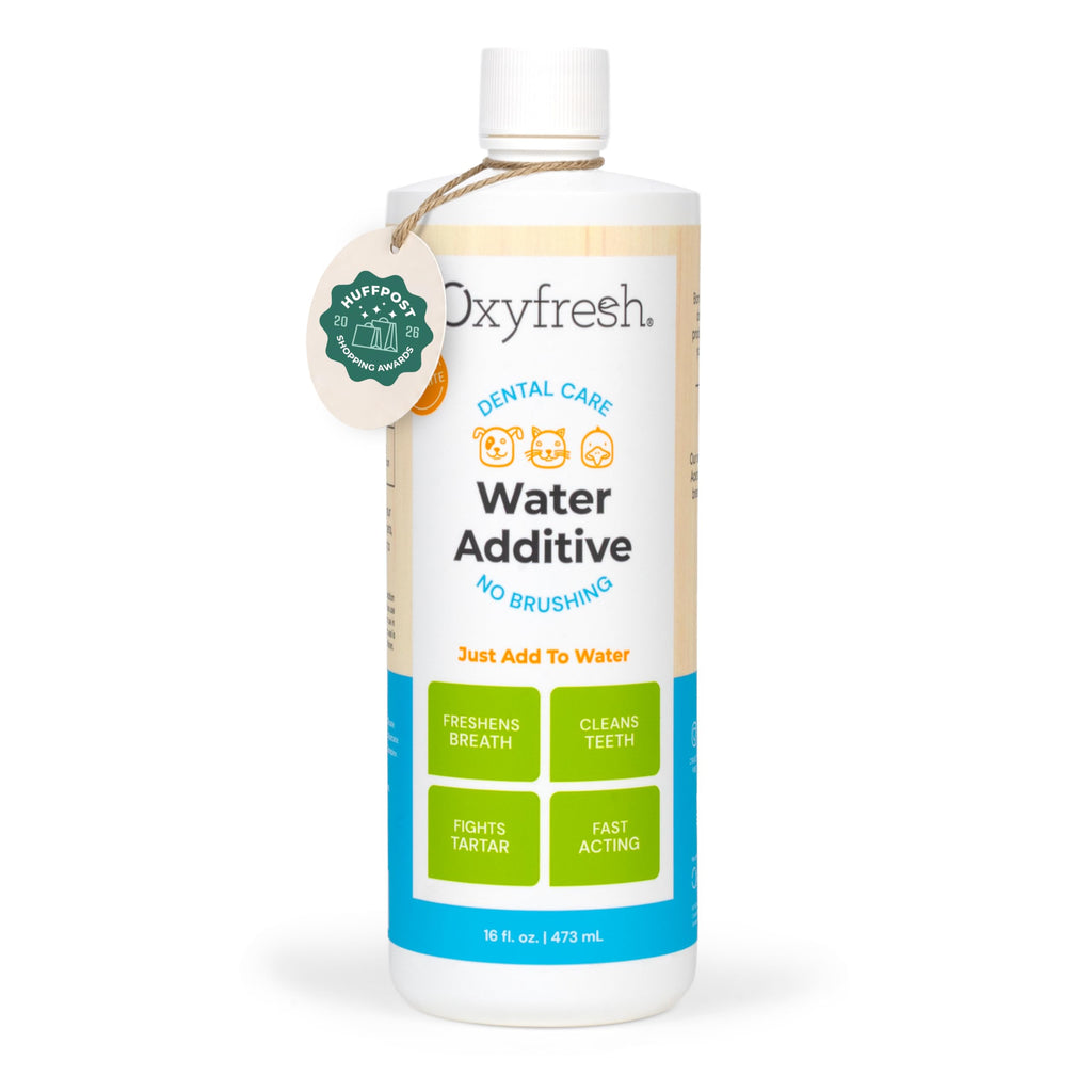 Oxyfresh Premium Pet Dental Care Solution Pet Water Additive: Best Way to Eliminate Bad Dog Breath and Cat Bad Breath - Fights Tartar & Plaque - So