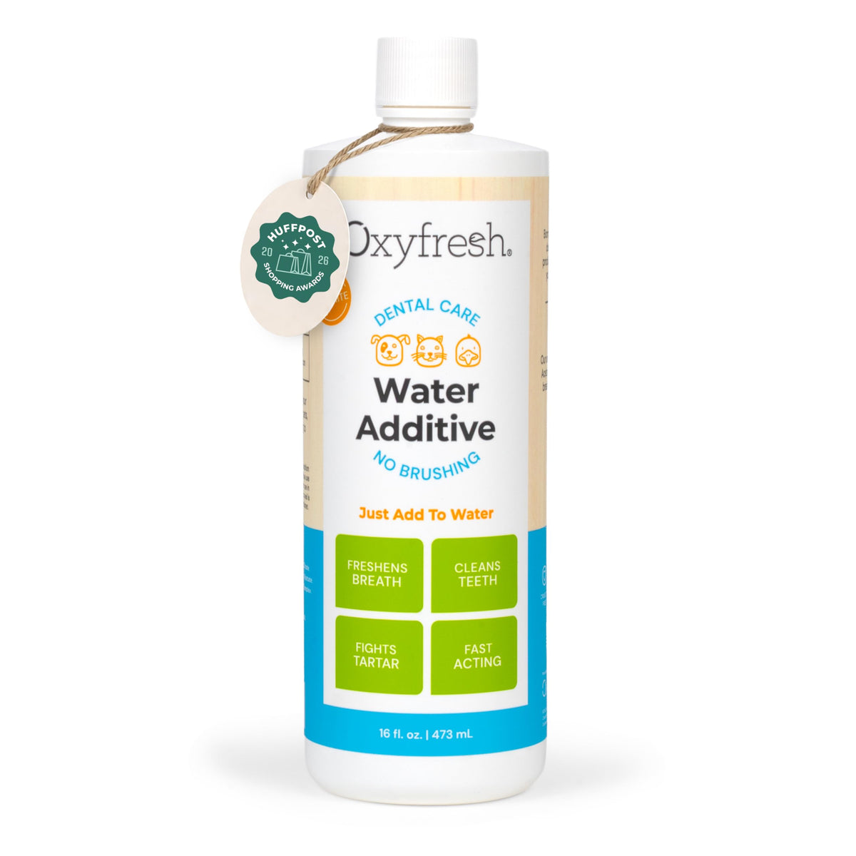 Oxyfresh Premium Pet Dental Care Solution Pet Water Additive: Best Way to Eliminate Bad Dog Breath and Cat Bad Breath - Fights Tartar & Plaque - So