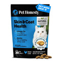 Cat Skin & Coat Health Chews – Crunchy & Creamy Treats with Omegas, Vitamin C & E, Biotin – Soothes Itchy, Dry Skin, Reduces Shedding & Promotes a