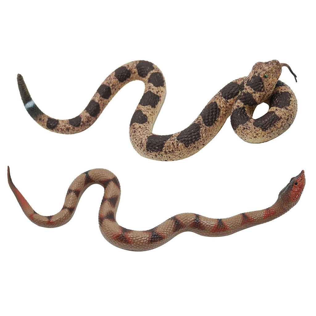 Gelabur 2Pcs Fake Snakes Prank, Soft Rubber Snake Realistic Keep Birds Away, Fake Snakes Toy - Life-Like Snake Figurine for Pranks, Halloween
