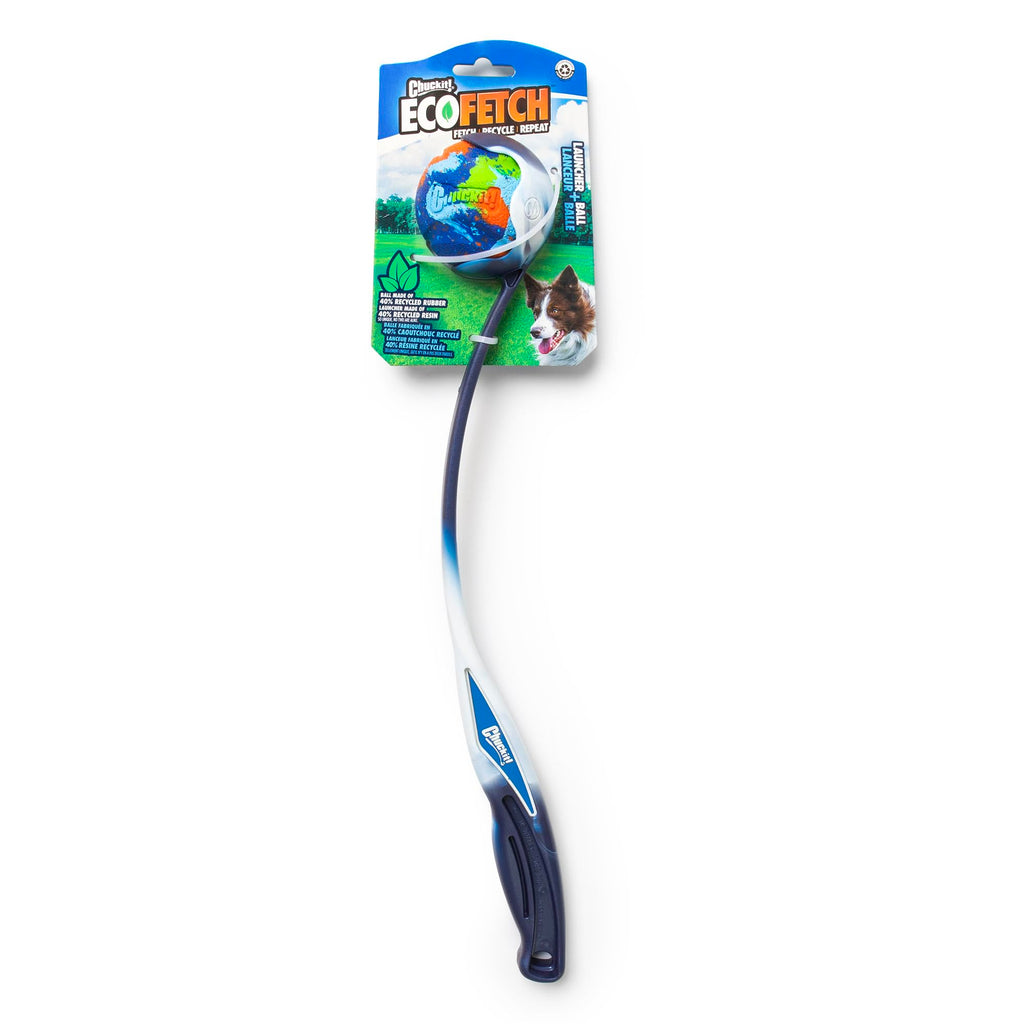 Chuckit! EcoFetch Dog Ball Launcher - 18" with Medium (2.5") Dog Fetch Ball Thrower, for Dogs 20-60 Pounds, Made in USA