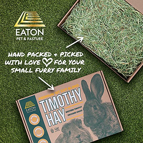 Eaton Pet and Pasture Naturally Grown, Premium, 1st Cut Blend, Western Timothy Hay Orchard Blend, Small Animal Food, Sustainable, Eco-Friendly
