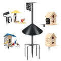 Smart Bird Feeder Pole with Squirrel Baffle & Bath-Heavy Duty Adjustable 3-6.6ft Universal Stand Mount for Backyard&Outdoor Bird Houses/Cameras (80"