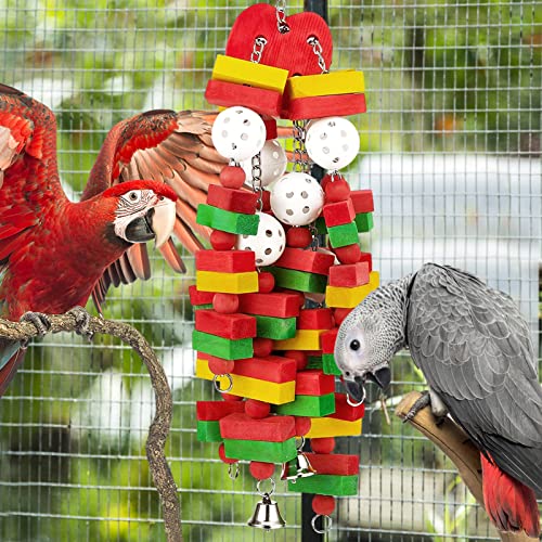 MEWTOGO Large Bird Parrot Toys for Cockatoos African Grey Macaws and  Parrots Bird Gift
