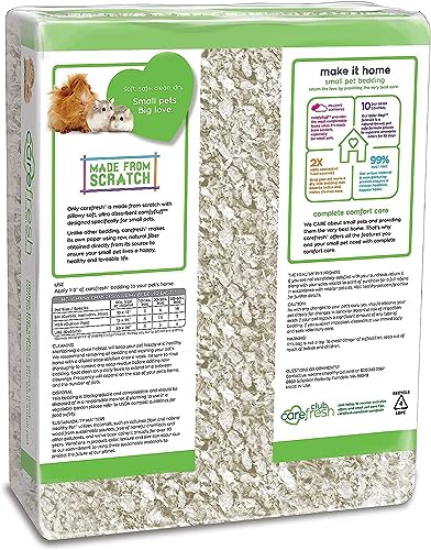 Carefresh 99% Dust-Free White Natural Paper Small Pet Bedding, Hamster Bedding, with Superior 10 Day Odor Control & Absorption, for Guinea Pigs