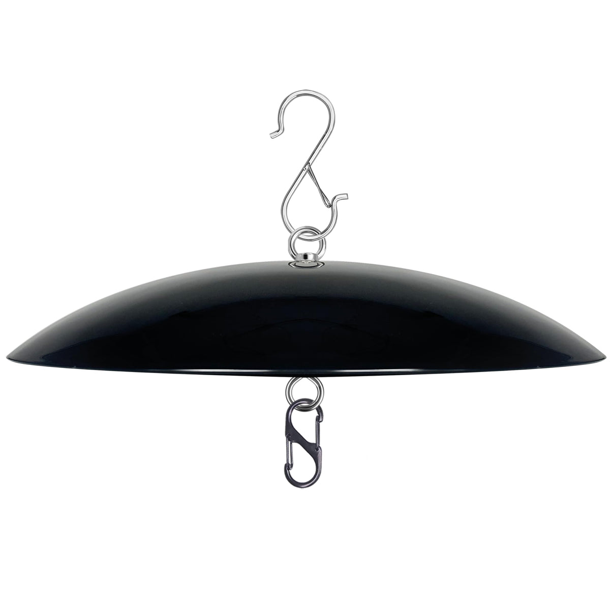 13" Bird Feeder Rain Guard, Hummingbird Feeders Shade Dome Cover, Hanging Baffle for Bird Feeder Pole,Smart Birds Feeder Umbrella (Black), 1 Pack