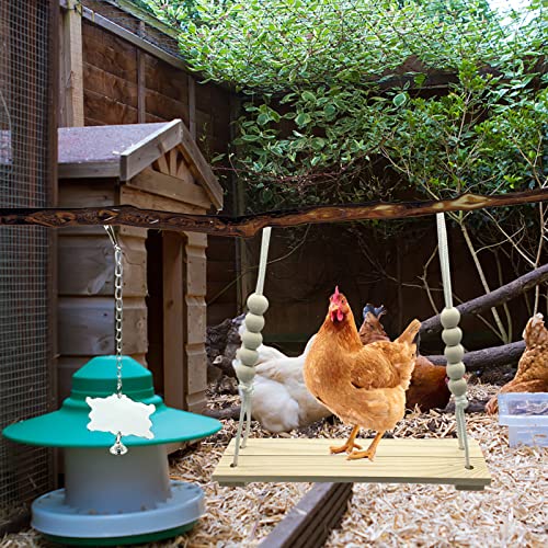 6 Packs Chicken Toys for Coop Accessries, Chicken Swing Toys for Chicken Hens, Chicken Xylophone Toys and Mirror, Vegetable Hanging Feeder, Veggies