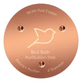 NNG 1 Pack Bird Bath Copper Disk,0.6mm Thick Reinforced 99.9% Pure Copper Bird Bath Purification Disk with Triple-Point Support,Physical Safe Water