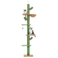 PAWZ Road Cat Tree, Cactus Floor to Ceiling Cat Tower with Adjustable Height(95-108 Inches), 5 Level Cat Climbing Tower with Cozy Hammock, Platforms