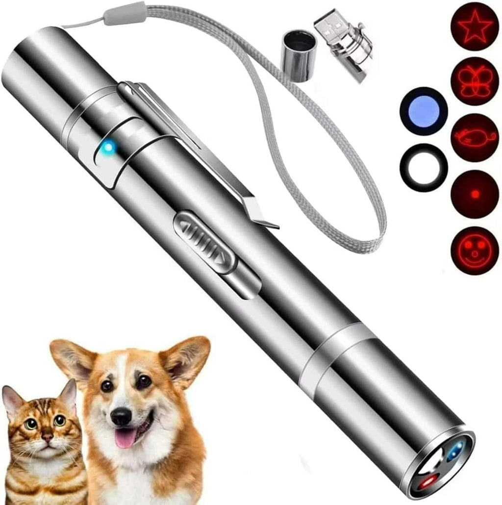 Laser Pointer, Bird Toys for Indoor Birds, Bird Laser Toy, Red Dot LED Light Pointer Interactive Toys for Indoor Birds, USB Charging, 5 Switchable