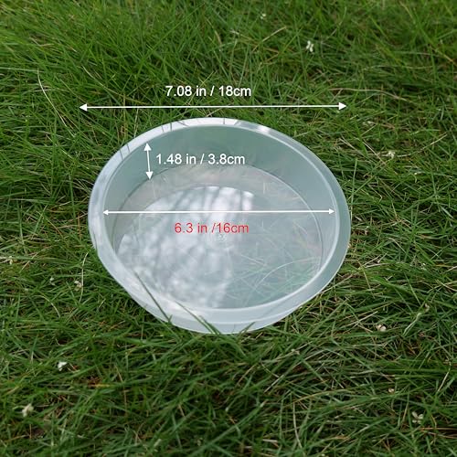 2pcs Plastic Round Bird Feeders Bowls, Wild Birds Seed Feeder Tray Bird Bath Water Bowls Accessories for Feeding Station Tray Perfect for attracting