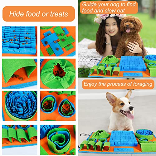 Vivifying Snuffle Mat for Dogs, Interactive Dog Puzzle Toy for Boredom and Mental Stimulation, Enrichment Feeding Game Sniff Mat Helps Slow Eating