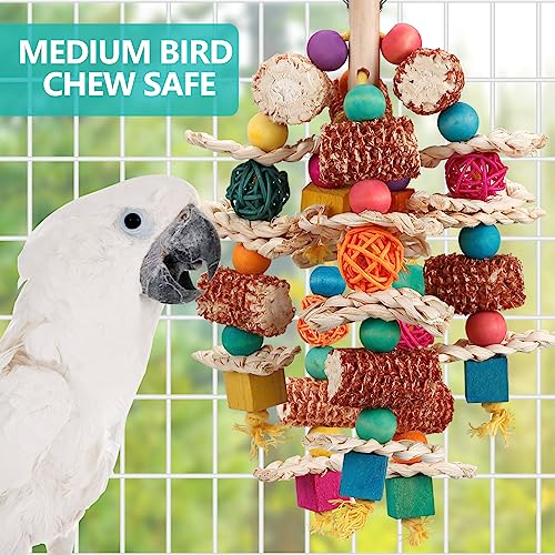 lovyoCoCo Parrot Toys Bird Toys Natural Corn Cob Bird chew Toys for Small and Medium-Sized Macaws,African Grey,Cockatoos