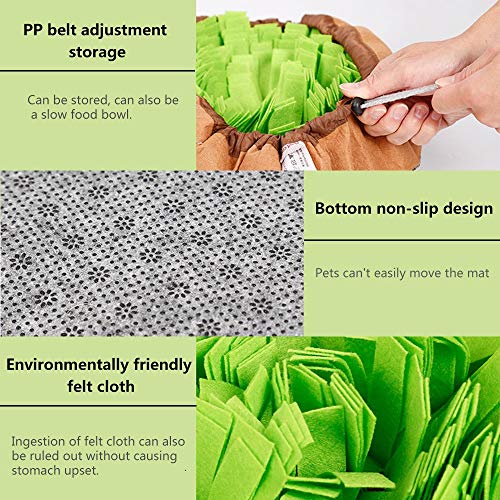 AWOOF Pet Snuffle Mat for Dogs, Interactive Feed Game for Boredom, Encourages Natural Foraging Skills for Cats Dogs Bowl Travel Use, Dog Treat