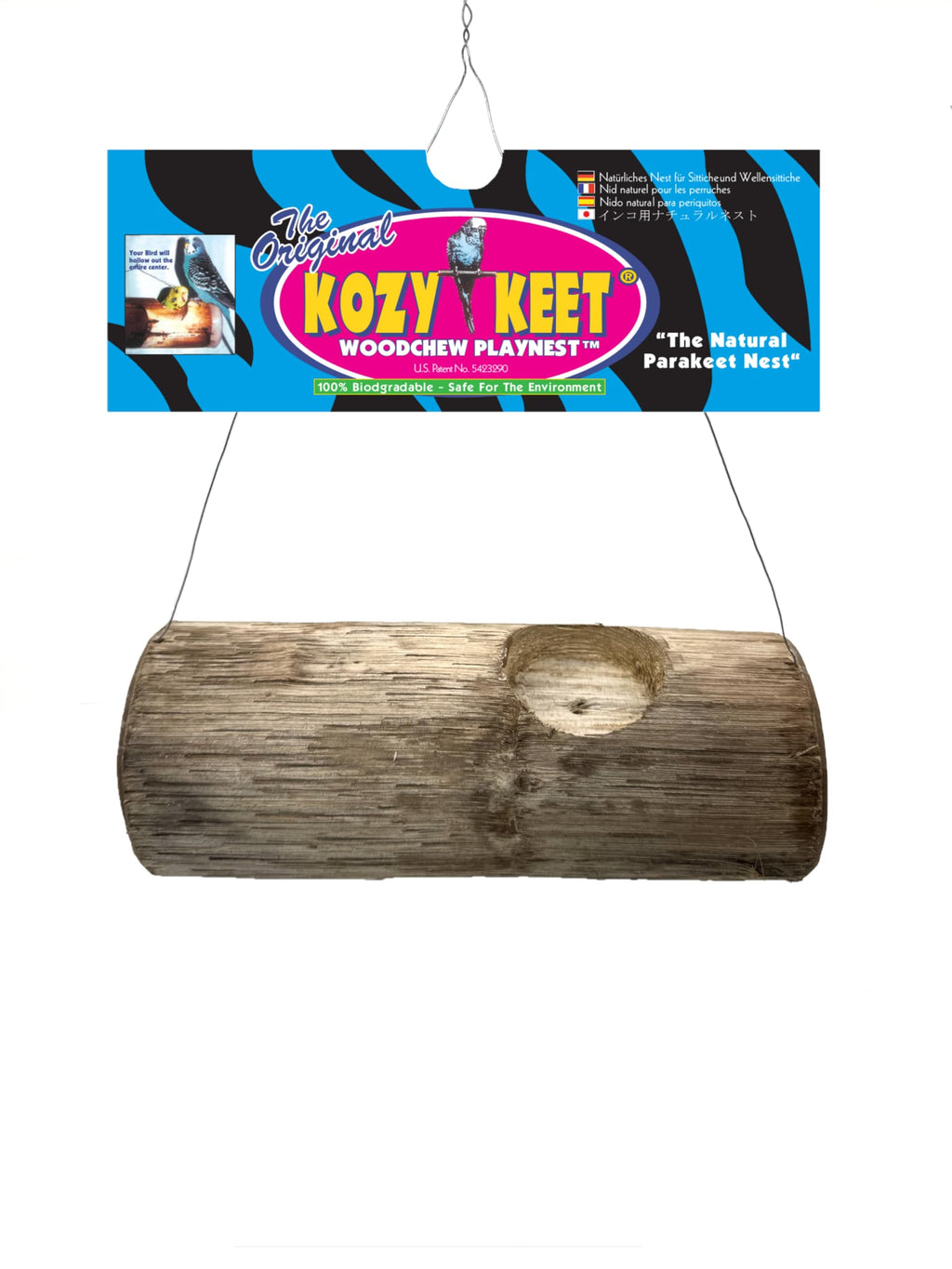 Wesco Pet Kozy Keet Woodchew Playnest Holistic Parakeet Nest