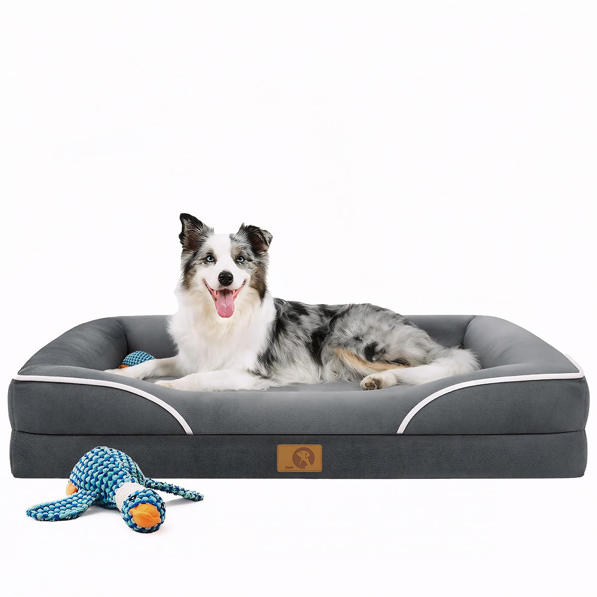 Homemate Dog Bed Large Sized Dog: 42x30 inch Orthopedic Large Dogs Bed XL Outdoor Pet Cat Bed Sofa Supplies with Toy Dogs Crate Pad Couch with