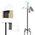 Ottsuls Bird Feeder Pole, 109 Inch Heavy Duty Bird House Pole Kit for Outdoors, with 5-Prong Base Feeding Station for Wild Birds Watching, Adjustable