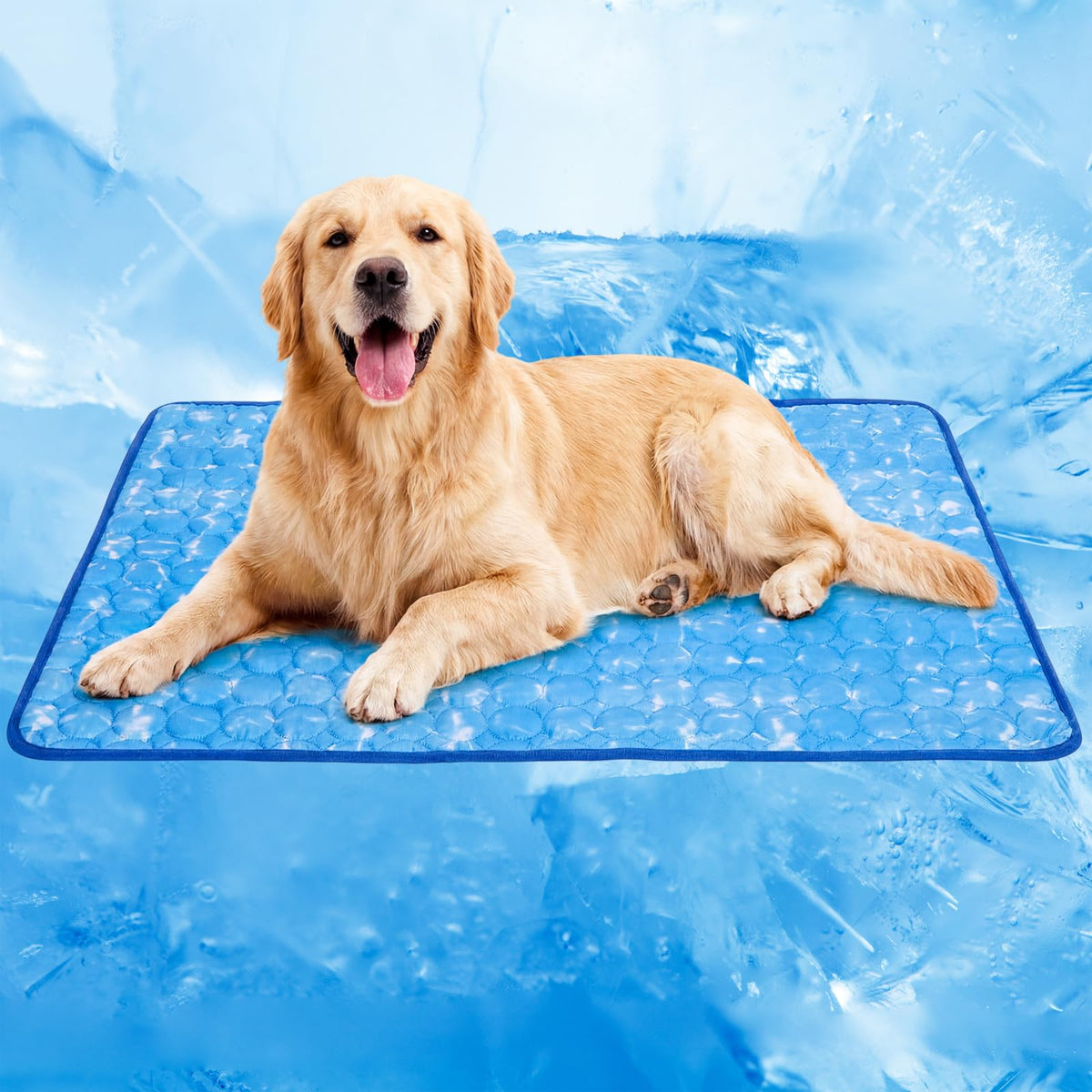 Dog Cooling Mat, Large Cooling Pad for Dogs Cats, Portable Self Cooling Dog Bed Cooling Blanket, 40" x 28" Washable Summer Pet Mat, Indoor Outdoor