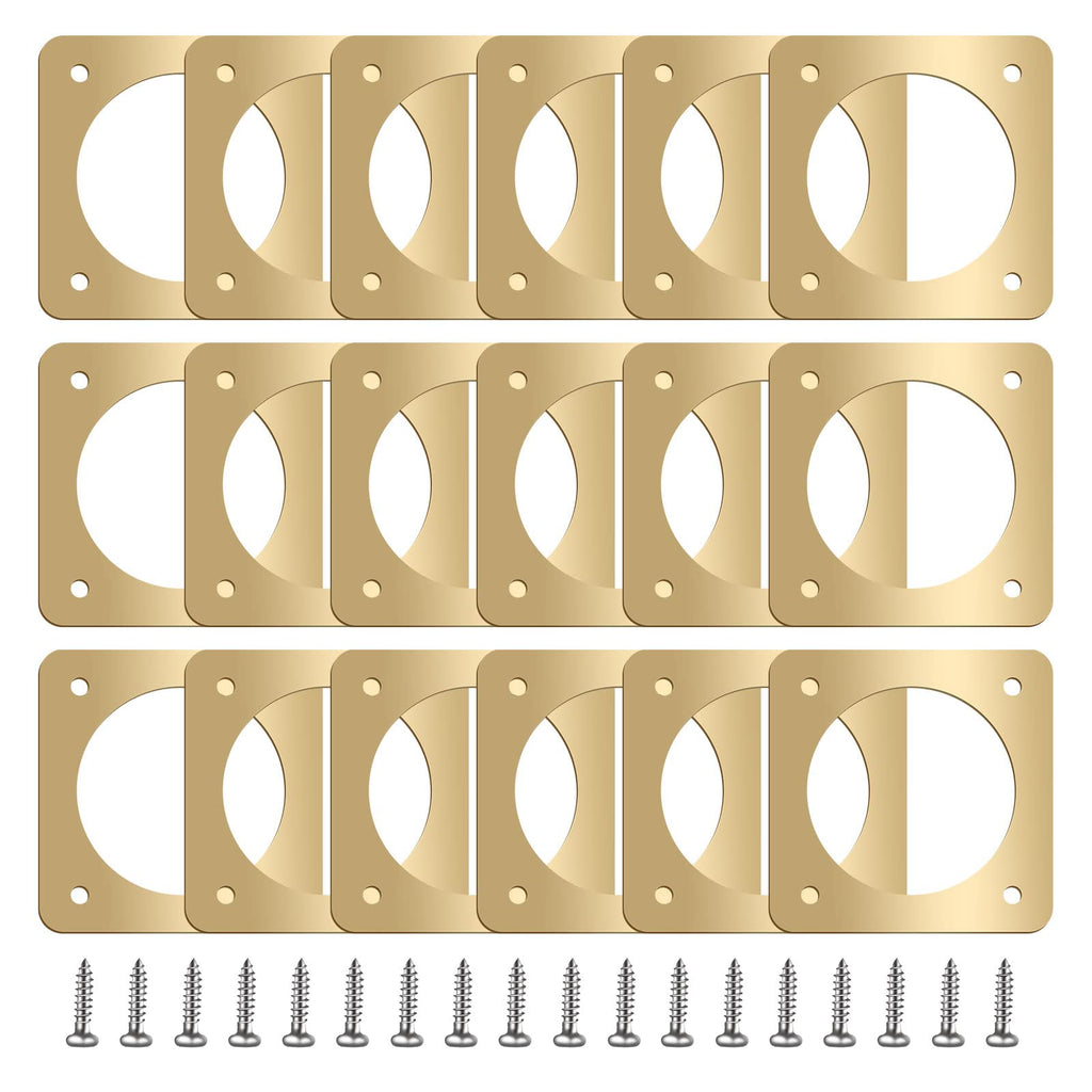 Hotop 18 Pcs 1 1/2'' Opening Metal Bird House Guard Portal Bird House Hole Protector with Copper Open Protector Guards for Eastern Bluebird Rooms