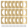 Hotop 18 Pcs 1 1/2'' Opening Metal Bird House Guard Portal Bird House Hole Protector with Copper Open Protector Guards for Eastern Bluebird Rooms