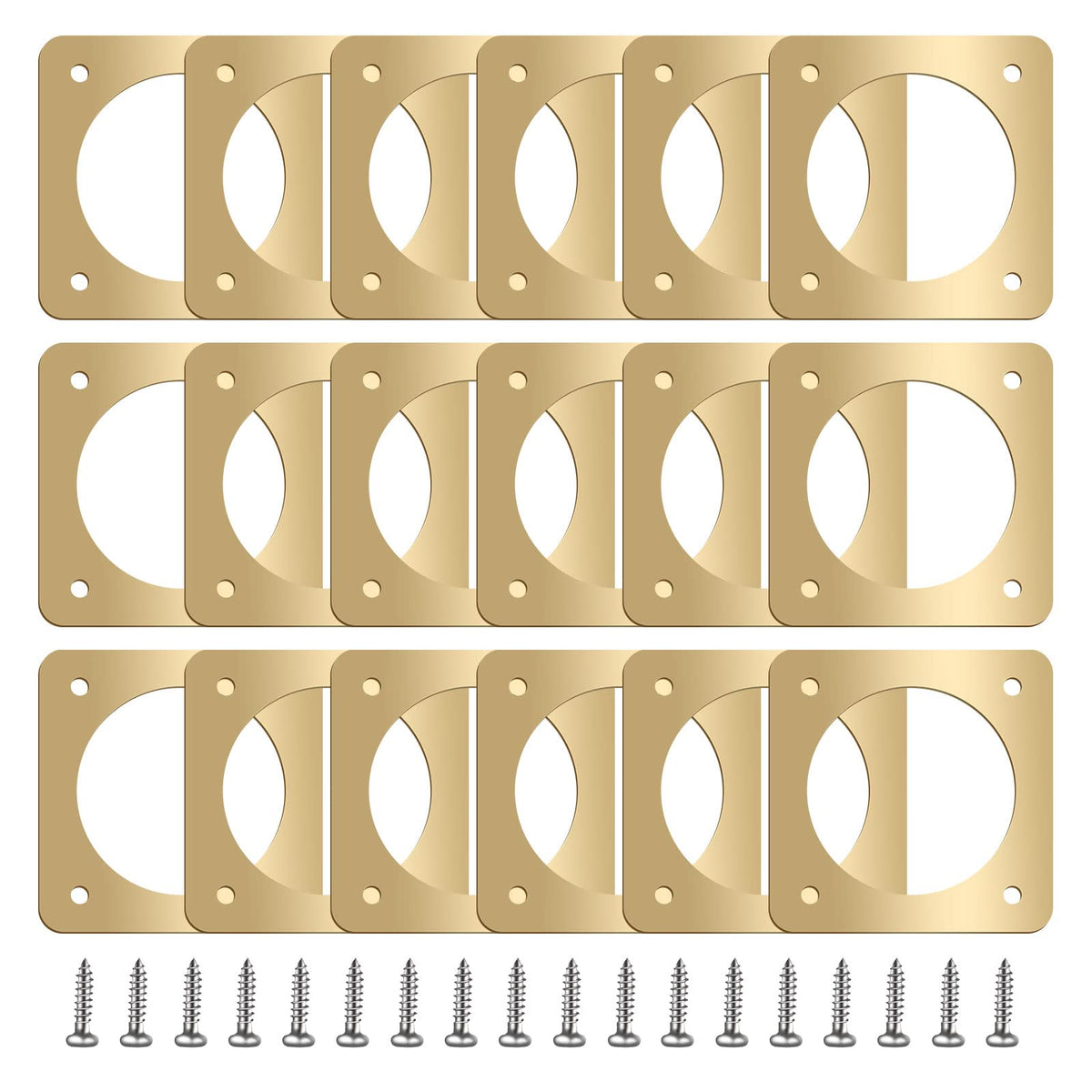 Hotop 18 Pcs 1 1/2'' Opening Metal Bird House Guard Portal Bird House Hole Protector with Copper Open Protector Guards for Eastern Bluebird Rooms