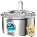 Cat Water Fountain Stainless Steel: Cat Fountain for Drinking - 88oz/2.6L Pet Water Fountain for Cats Indoor - Quiet Cats Water Bowl Dispenser - Pets
