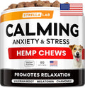 Advanced Calming Chews for Dogs - Hemp Chews and Melatonin - Anxiety Relief - Sleep Aid - Relaxing Treats - Stress Relief During Fireworks, Storms
