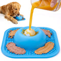 Slow Feeder Dog Bowls & Lick Mat for Liquid and Thick Treat, Anti-Slip Dog Lick Bowl with Interactive Rolling Ball, 5/6 Cup Pup Licking Toy for Large