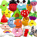 Jalousie 18 Pack Dog Squeaky Toys Cute Stuffed Pet Plush Puppy Chew for Small Medium Pets - Bulk