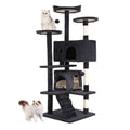 BestPet | 54" Cat Tree Tower | Dark Gray | Sturdy, Easy to Assemble, Multi-Level Activity Center with Sisal Scratching Posts, Condos, Perches