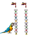 2 Pack Large Bird Chewing Toy, Parrot Beak Grinding Calcium Stone with Bells, Bird Cage Accessories, Cage Toys for Cockatiel Parakeet Parrot Budgies