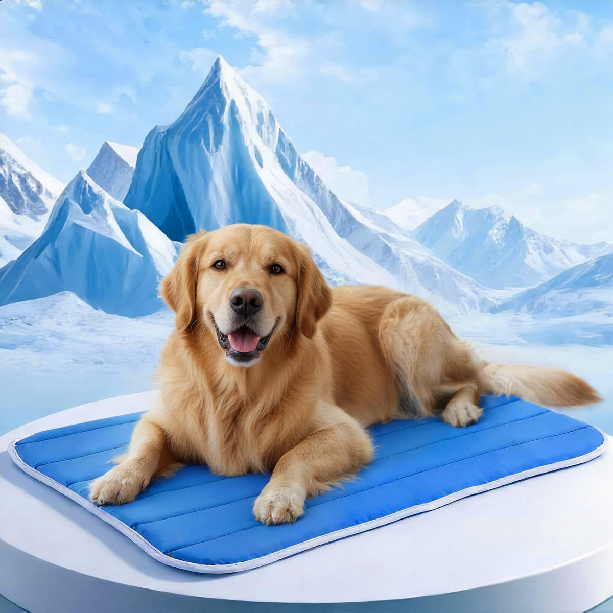 Dog Cooling Mat, Soft Fabric Cooling Mat for Dogs, Foldable Crate Pet Bed & Non-Slip, (Q-Max > 0.45) Long-Lasting Cool & Keep Your Pet Cool (Large