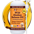 Natural Dog Company Wild Alaskan Salmon Oil Formula with Omega 3, Fish Oil for Dogs Supplement, Skin & Coat Dog Oil, Itchy Relief, Immune Support for
