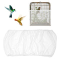 Bird Cage Seed Catcher White Bird Cage Net Cover Adjustable Birds Cages Netting Seed Catcher Stretchy Birds Cages Guard for Parrot Enclosures
