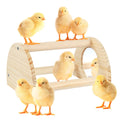 Pine Chicken Perch with Mirror, Strong Chick Jungle Gym Roosting Bar, Chicken Toys for Coop and Brooder, Training Perch Toys for Large Bird, Parrot