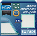Inspire Super Absorbent Disposable Bed Pads for Chronic Incontinence Ultra Thick and Absorbent Bed Pads Disposable Adult | Pee Pads for Adults (36" X