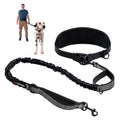 Tuff Pupper Heavy Duty Hands Free Dog Leash | One Large Dog Up to 125 lbs | Comfortable Shock Absorbing Bungee | Reflective Padded Handles | Lumbar