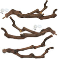 kathson Natural Parrot Perch Bird Stand Pole Wild Grape Stick Paw Grinding Fork Parakeet Climbing Standing Branches Toy Chewable Cage Accessories for