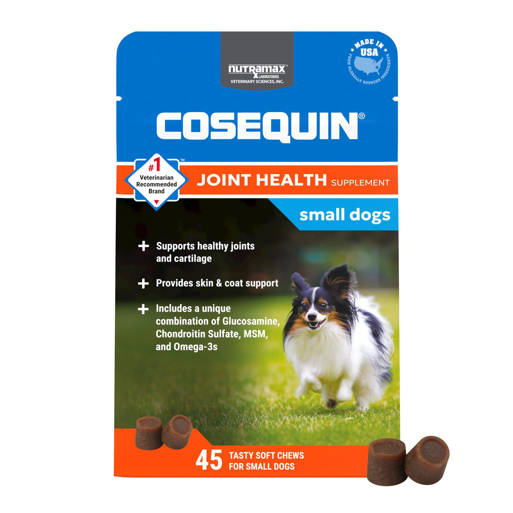 Nutramax Cosequin for Small Dogs, Joint Health Supplement, Contains Glucosamines, Chondroitin, MSM and Omega-3s, Supports Joint and Skin and Coat