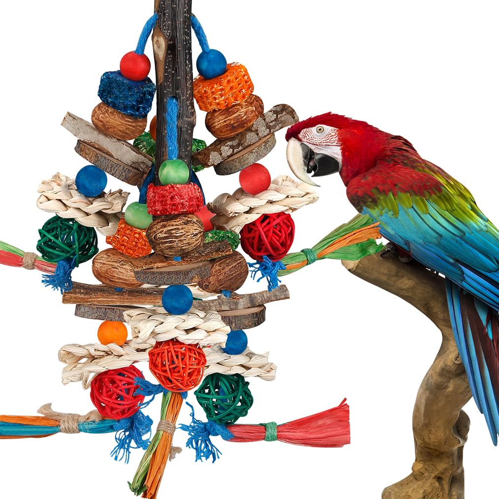 Bird Toys,Parrot Toys Exciting Chewing Fun for Parakeets,Cockatiels,Conures,Lovebirds,African Gray Cockatoos  And Other Small Medium-Sized Parrot