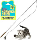 Forever Stick - The Unbreakable Cat Wand Toy, Durable Cat Toy Wand, Extra Long Cat String Toy, Cat Fishing Pole Toy for Bored Indoor Adult Cats, Cat
